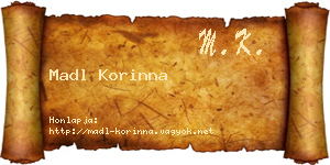 Madl Korinna névjegykártya